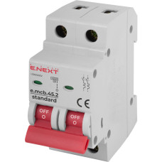 Автоматичний вимикач 2Р 10А 4,5кА х-ка С, E.NEXT e.mcb.stand.45.2.c10 (s002016)