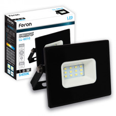Прожектор світлодіодний 10W 220V 6400K IP65 чорний, Feron LL-6010 (40051)