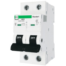 Автоматичний вимикач 2Р 25А 6кА х-ка C, Promfactor FB2-63 Standart (FB2C2025)
